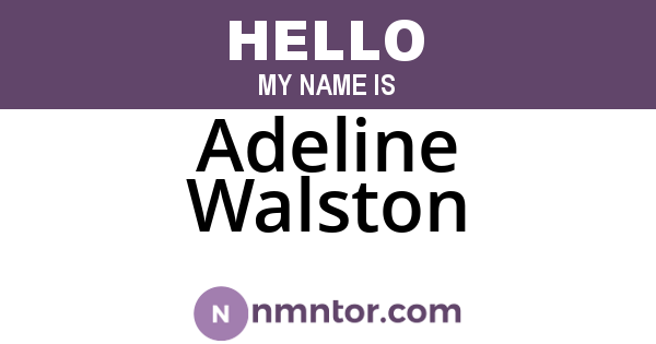 Adeline Walston
