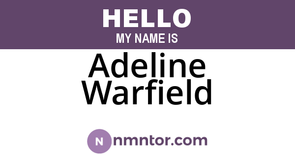 Adeline Warfield