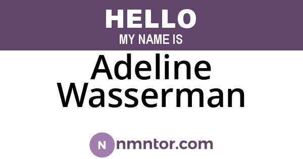 Adeline Wasserman