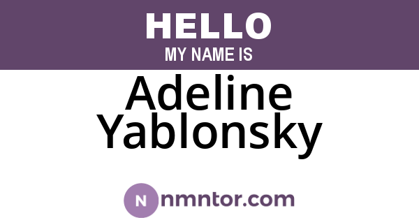 Adeline Yablonsky