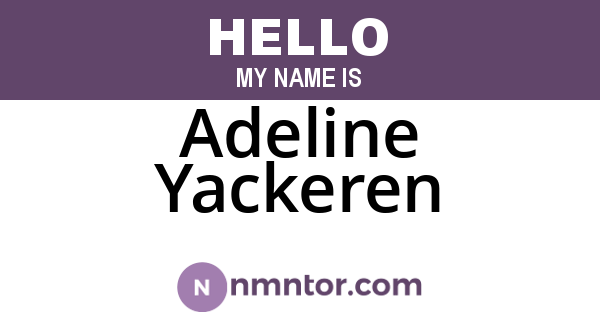 Adeline Yackeren