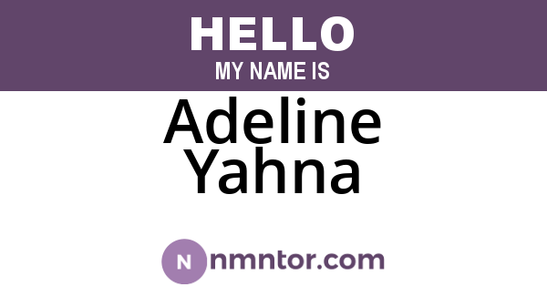 Adeline Yahna