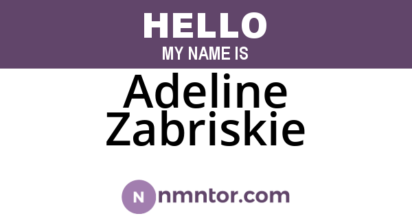 Adeline Zabriskie