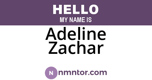 Adeline Zachar