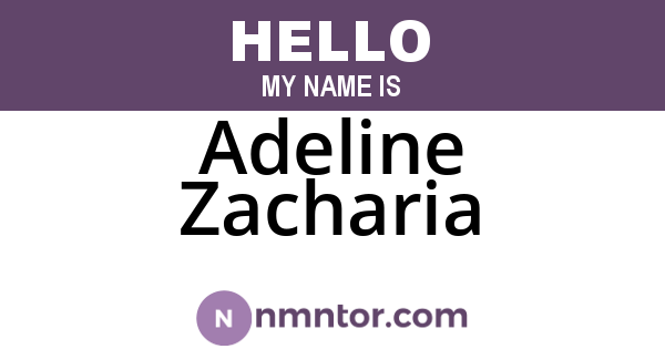 Adeline Zacharia