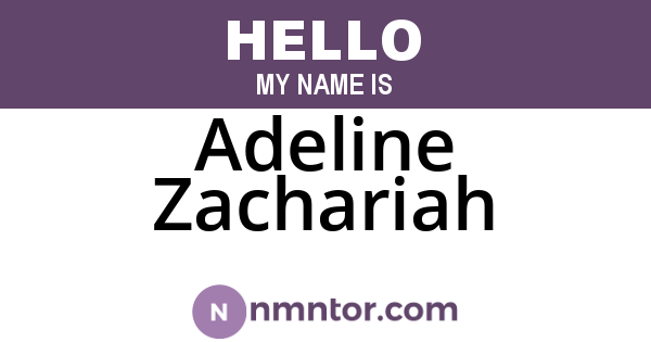Adeline Zachariah