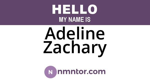 Adeline Zachary