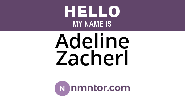 Adeline Zacherl
