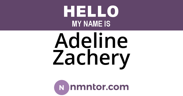 Adeline Zachery