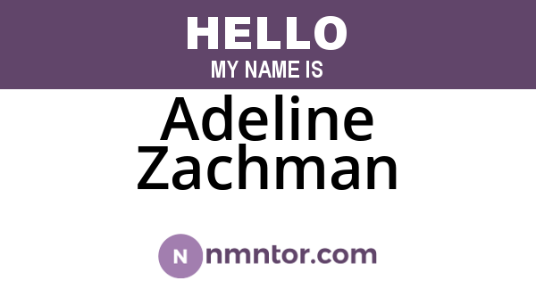 Adeline Zachman