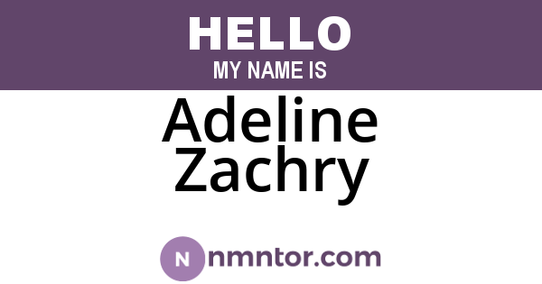 Adeline Zachry