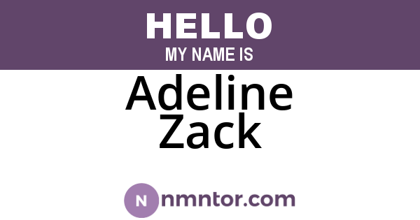 Adeline Zack