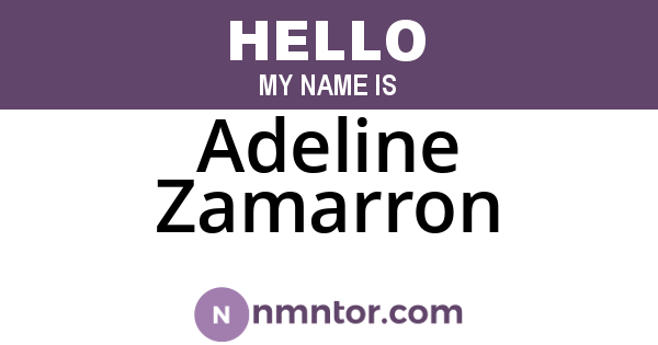 Adeline Zamarron