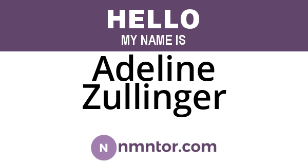 Adeline Zullinger
