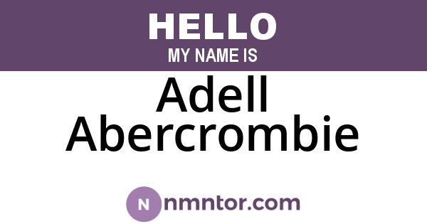 Adell Abercrombie