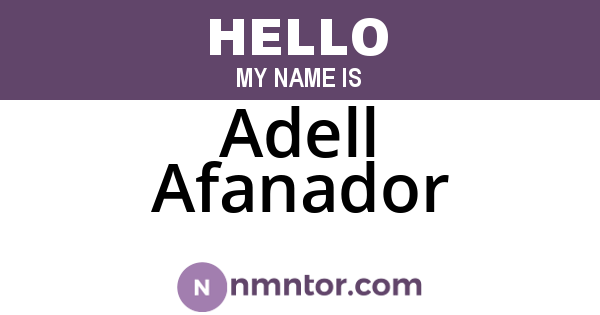 Adell Afanador