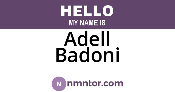 Adell Badoni