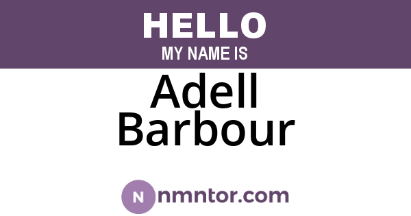 Adell Barbour