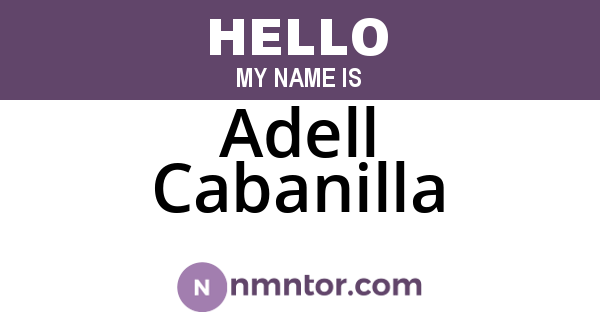 Adell Cabanilla