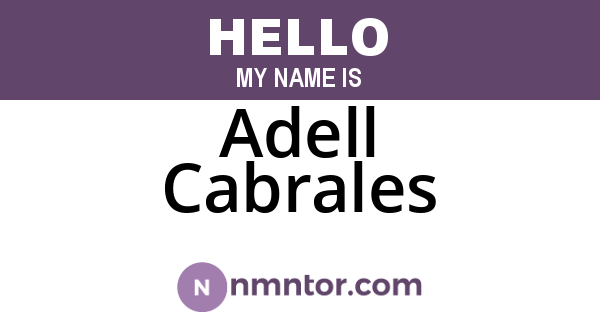 Adell Cabrales