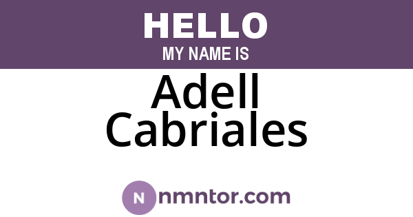 Adell Cabriales