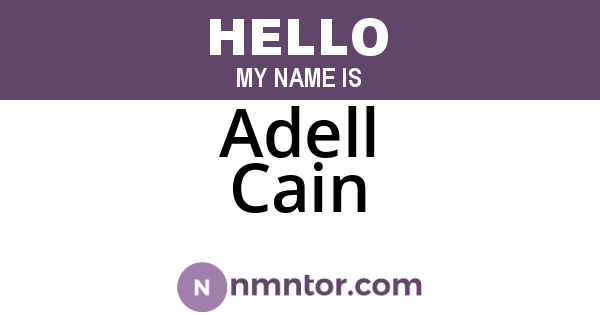 Adell Cain