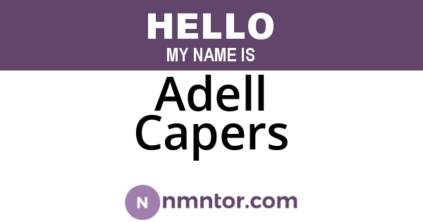 Adell Capers