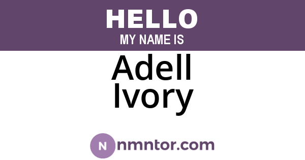 Adell Ivory