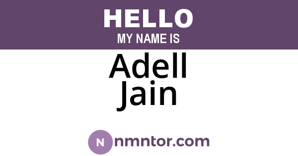 Adell Jain