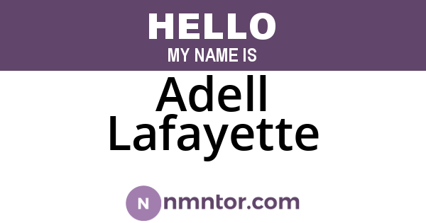 Adell Lafayette