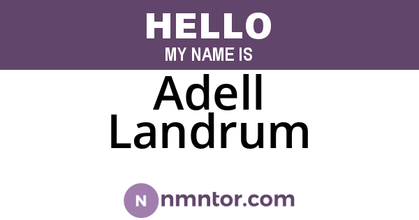 Adell Landrum