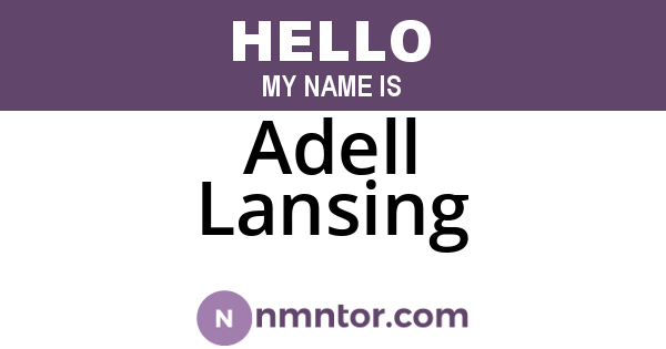 Adell Lansing