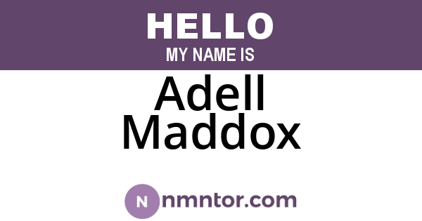 Adell Maddox