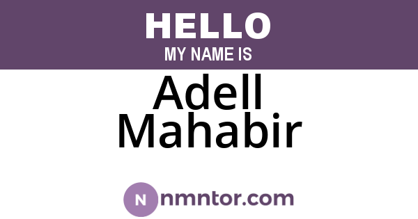 Adell Mahabir