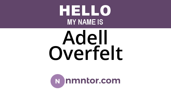 Adell Overfelt