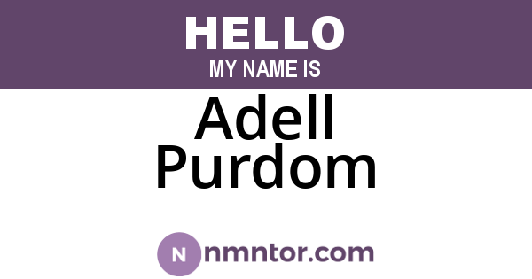 Adell Purdom