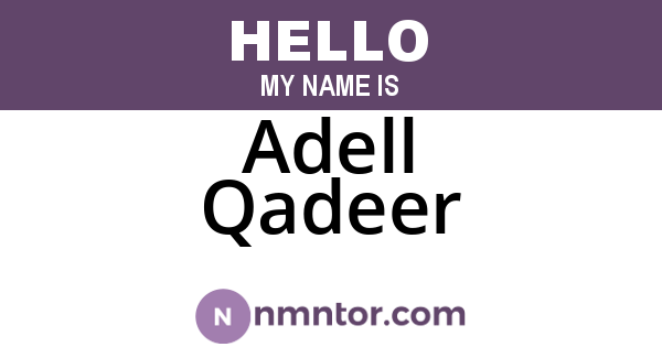 Adell Qadeer