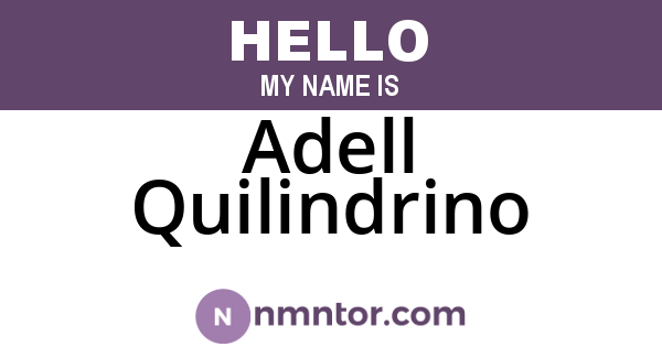 Adell Quilindrino