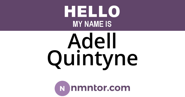 Adell Quintyne