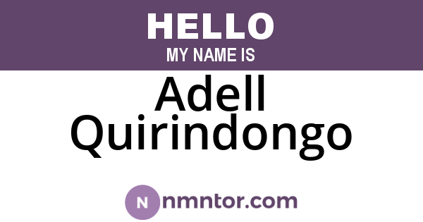 Adell Quirindongo