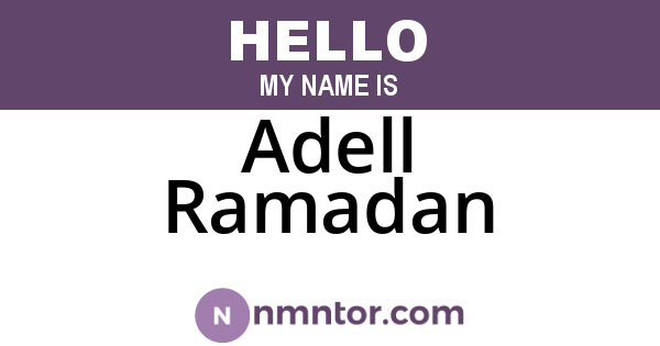 Adell Ramadan