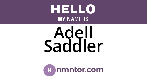 Adell Saddler