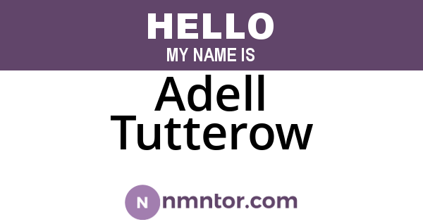 Adell Tutterow