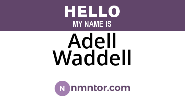 Adell Waddell