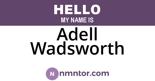 Adell Wadsworth