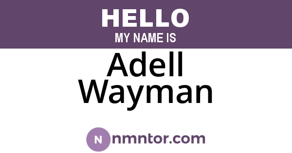 Adell Wayman