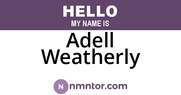 Adell Weatherly