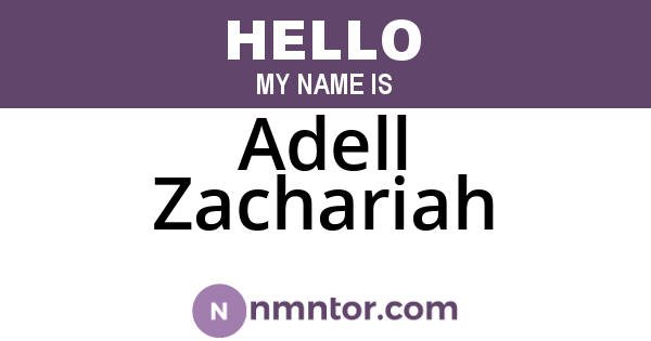 Adell Zachariah