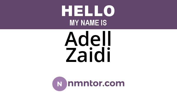 Adell Zaidi