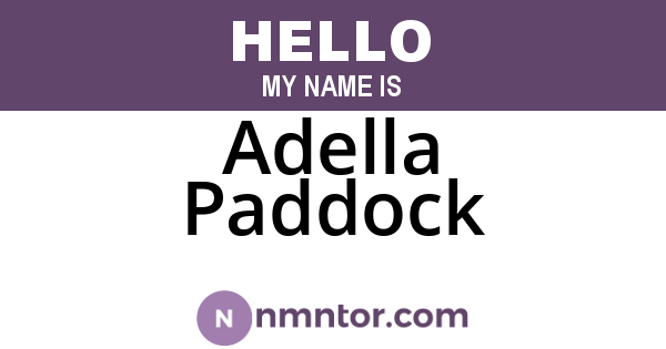 Adella Paddock